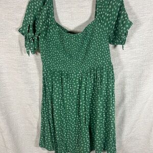 American Eagle Green Floral mini Dress